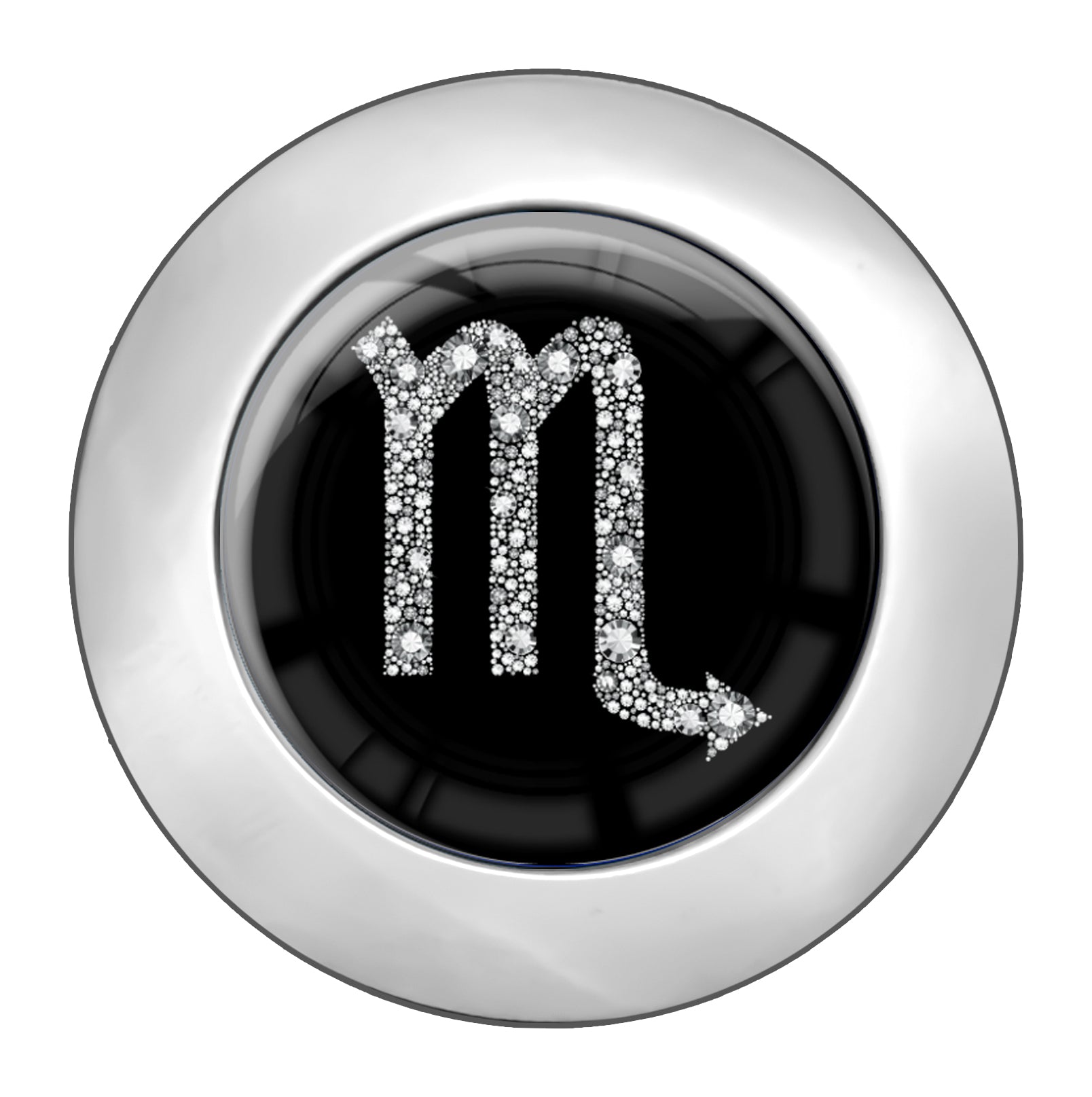 metALUm Taschenaufhänger Handtaschenhalter Sternzeichen Skorpion IN Silber mit faltbarem Magnetverschluss #2601063