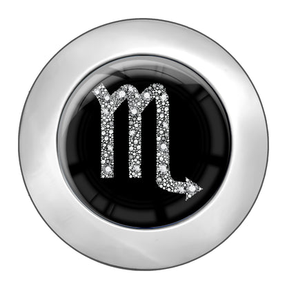 metALUm Taschenaufhänger Handtaschenhalter Sternzeichen Skorpion IN Silber mit faltbarem Magnetverschluss #2601063