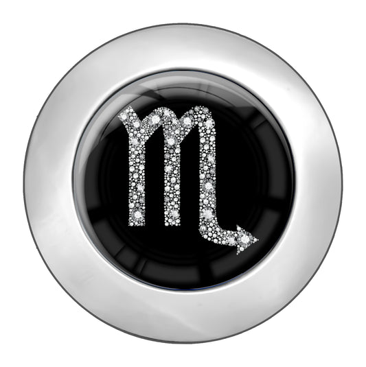 metALUm Taschenaufhänger Handtaschenhalter Sternzeichen Skorpion IN Silber mit faltbarem Magnetverschluss #2601063