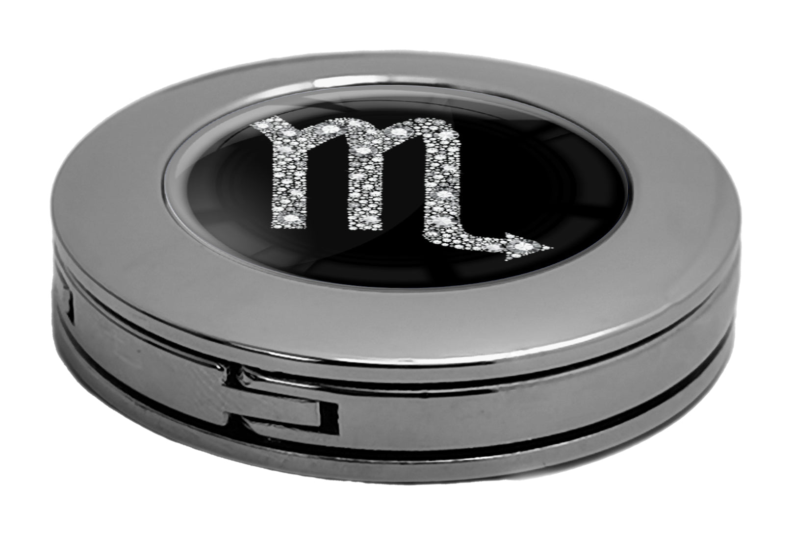 metALUm Taschenaufhänger Handtaschenhalter Sternzeichen Skorpion IN Silber mit faltbarem Magnetverschluss #2601063