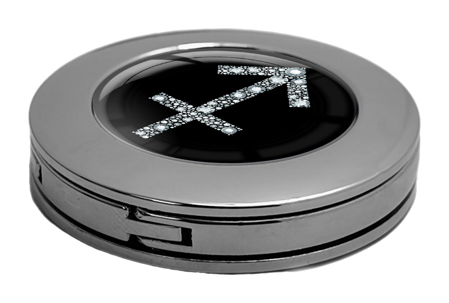 metALUm Taschenaufhänger Handtaschenhalter Sternzeichen SCHÜTZE IN Silber mit faltbarem Magnetverschluss #2601065