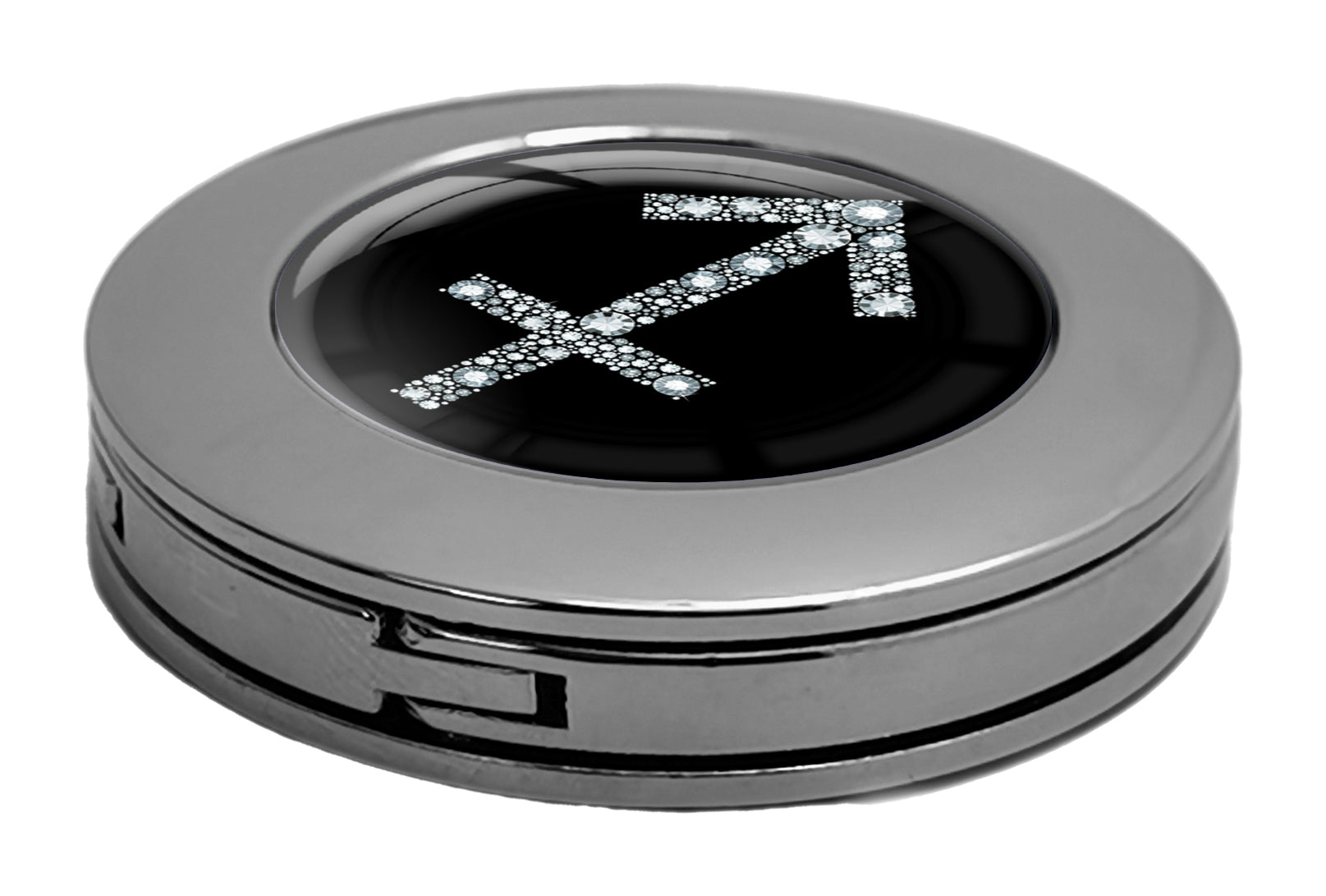 metALUm Taschenaufhänger Handtaschenhalter Sternzeichen SCHÜTZE IN Silber mit faltbarem Magnetverschluss #2601065