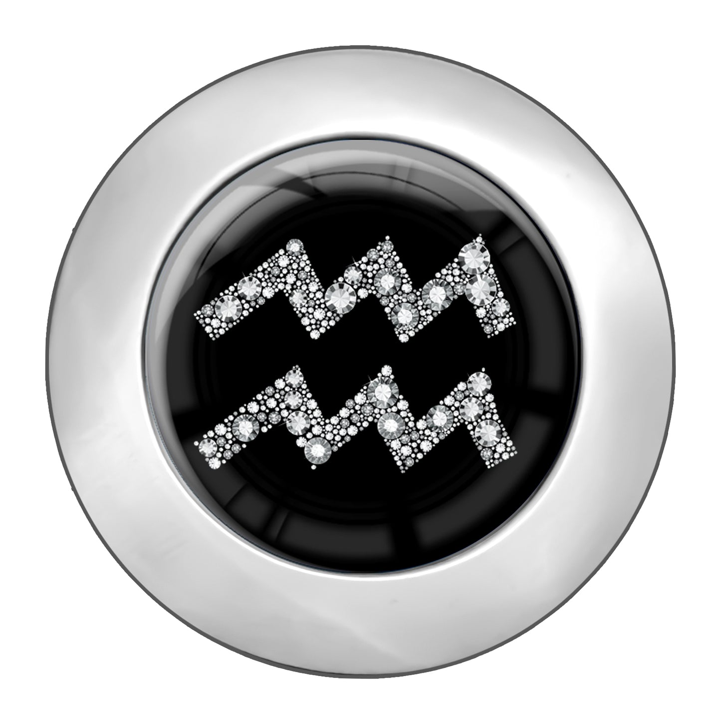 metALUm Taschenaufhänger Handtaschenhalter Sternzeichen WASSERMANN IN Silber mit faltbarem Magnetverschluss #2601066