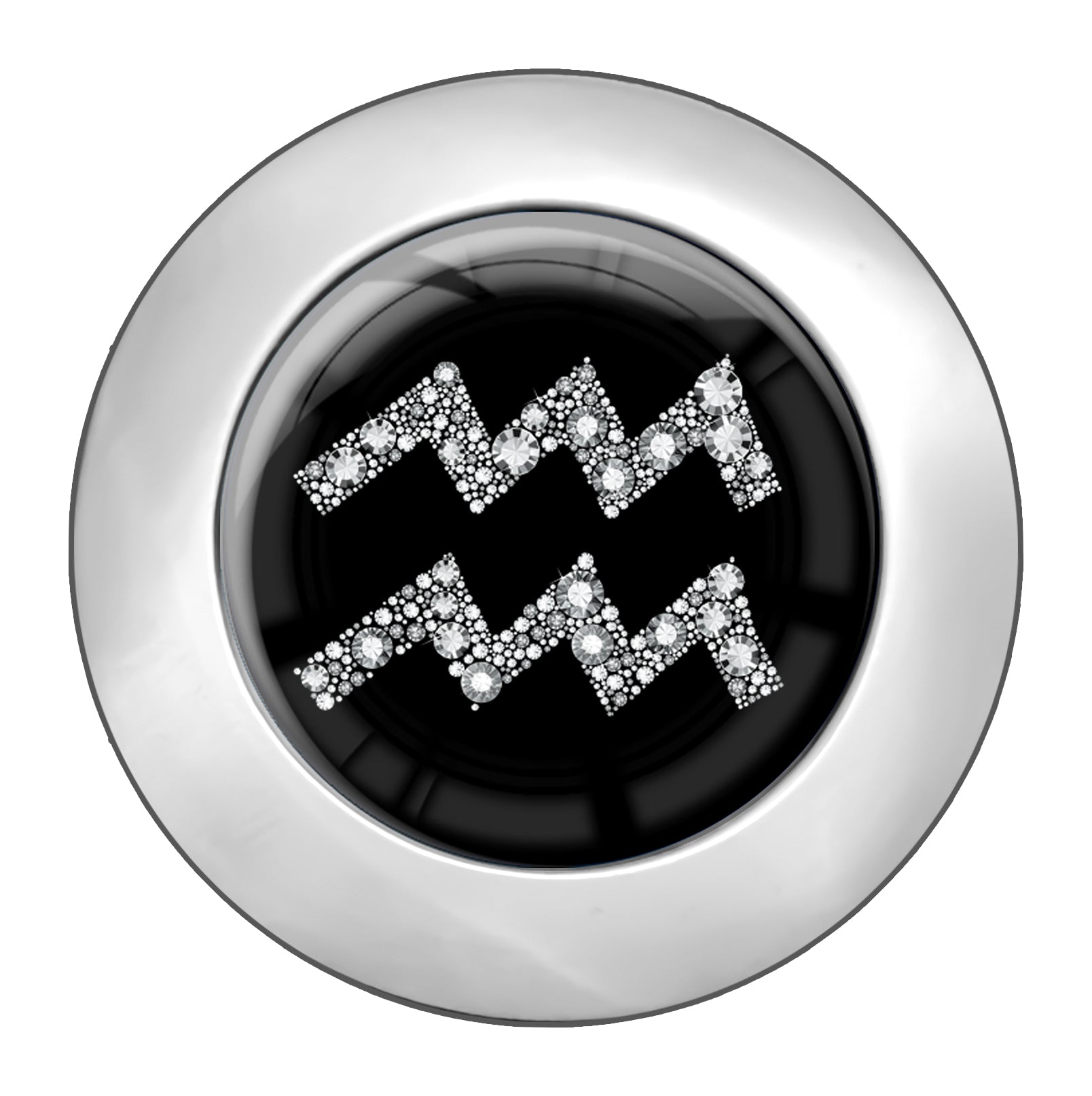 metALUm Taschenaufhänger Handtaschenhalter Sternzeichen WASSERMANN IN Silber mit faltbarem Magnetverschluss #2601066