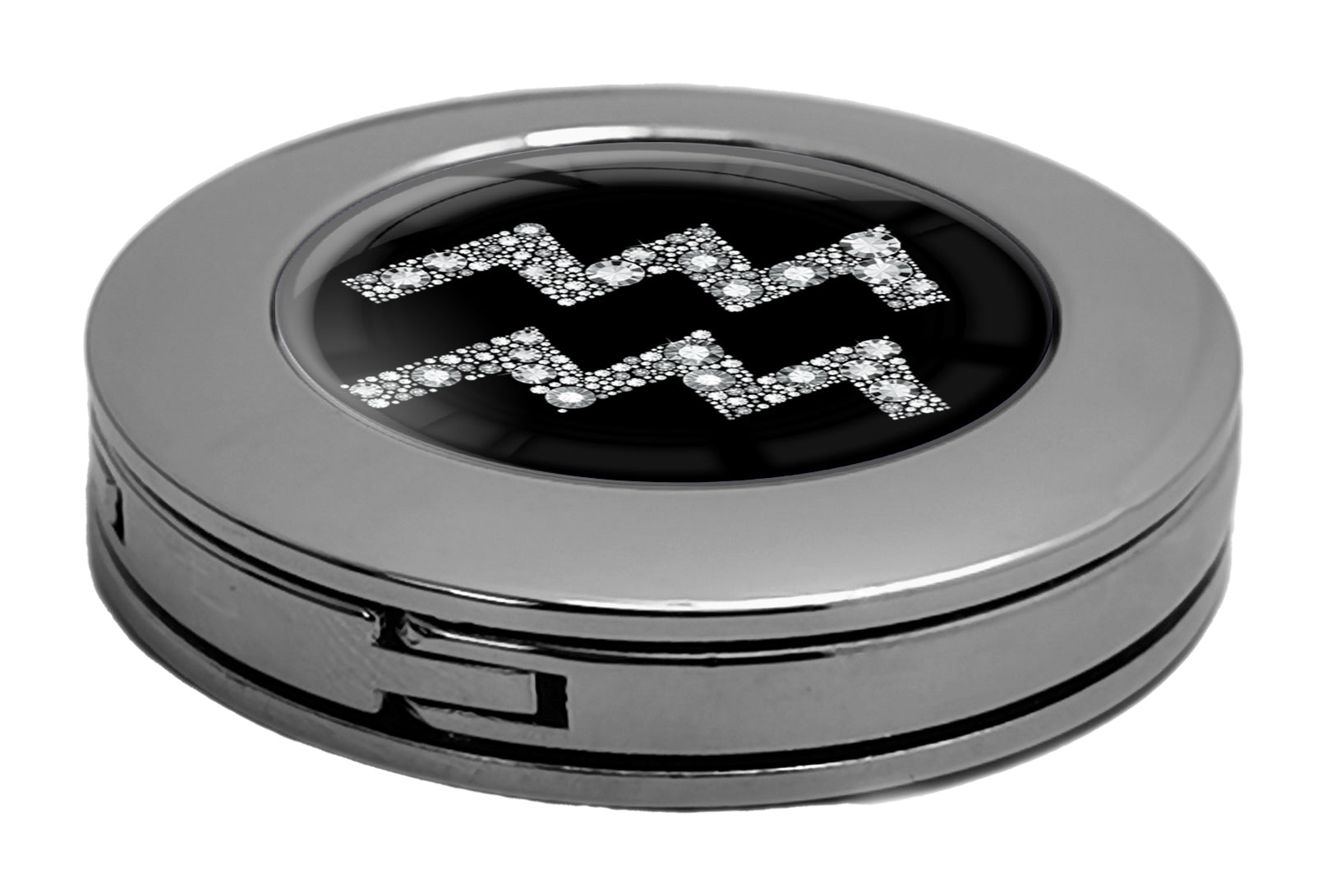 metALUm Taschenaufhänger Handtaschenhalter Sternzeichen WASSERMANN IN Silber mit faltbarem Magnetverschluss #2601066