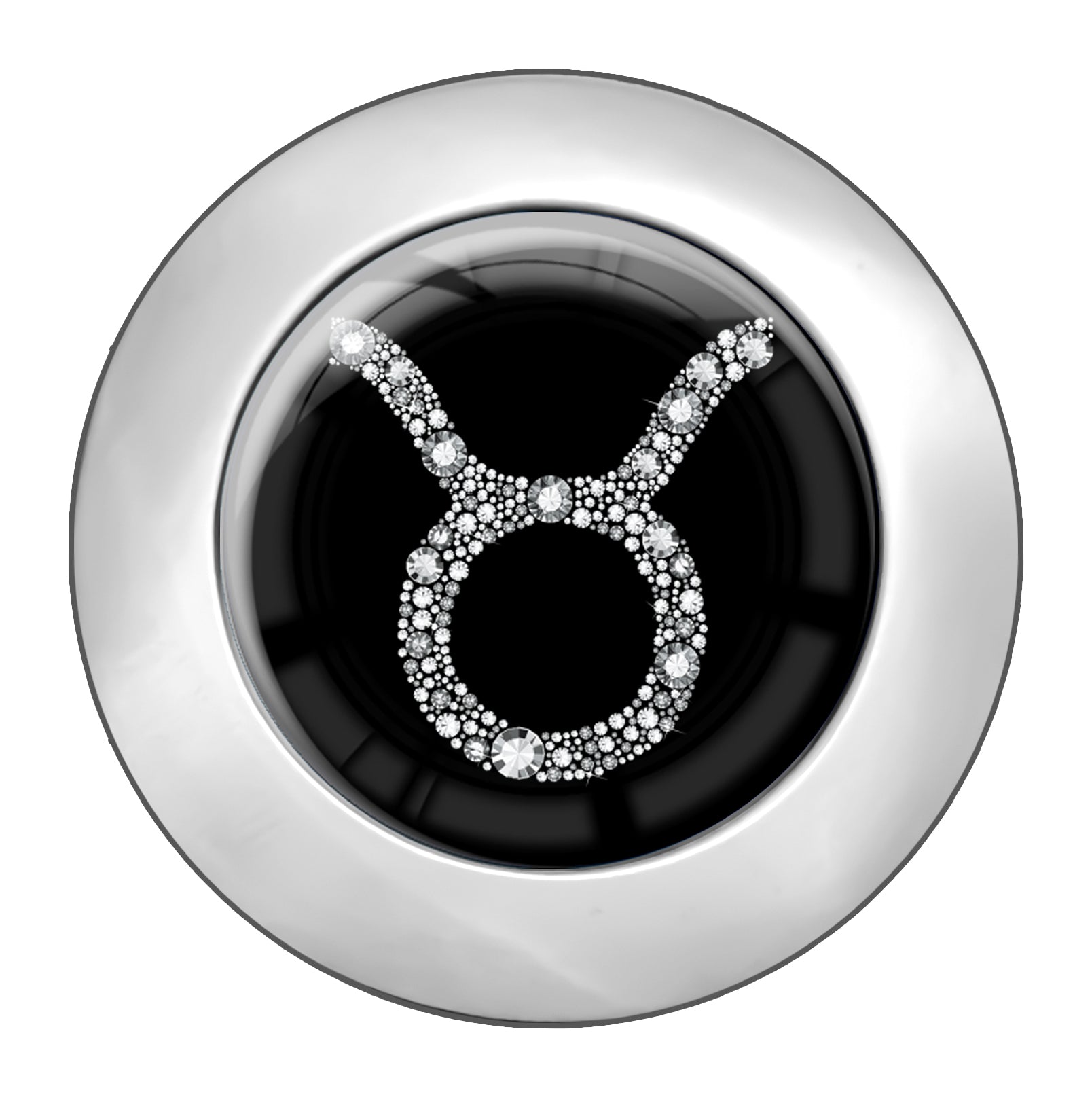 metALUm Taschenaufhänger Handtaschenhalter Sternzeichen STIER IN Silber mit faltbarem Magnetverschluss #2601067