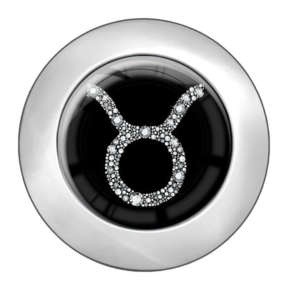 metALUm Taschenaufhänger Handtaschenhalter Sternzeichen STIER IN Silber mit faltbarem Magnetverschluss #2601067