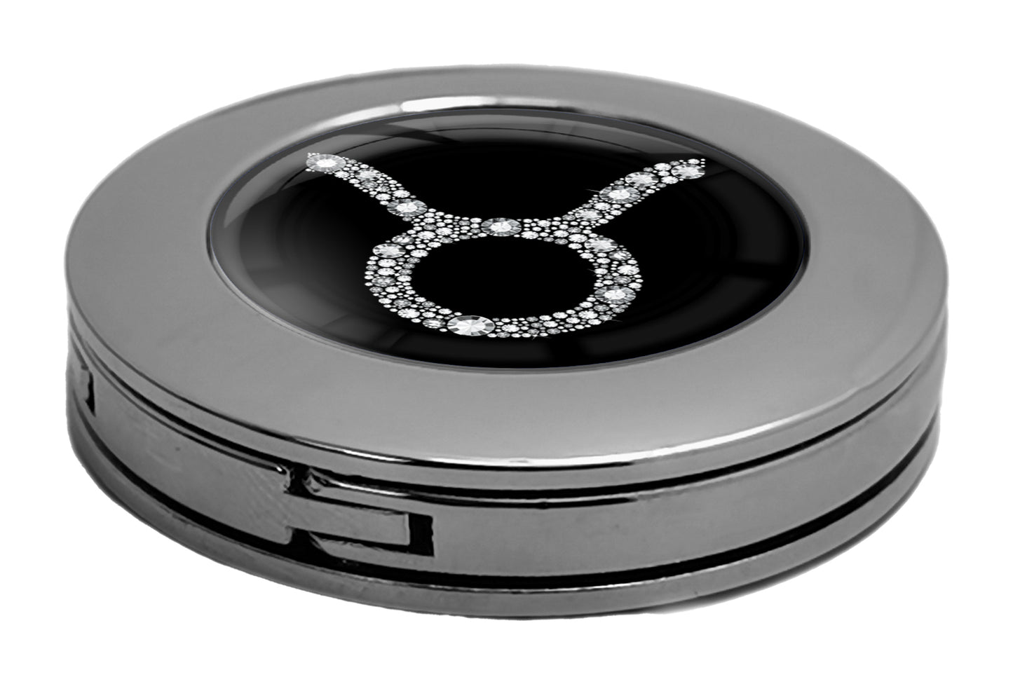 metALUm Taschenaufhänger Handtaschenhalter Sternzeichen STIER IN Silber mit faltbarem Magnetverschluss #2601067