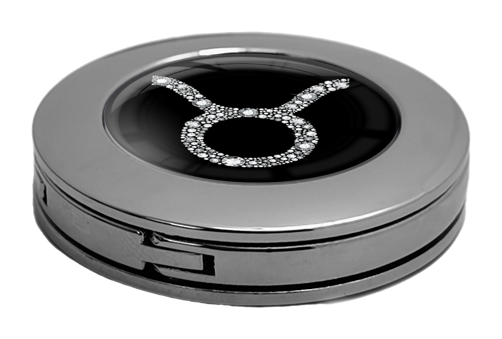 metALUm Taschenaufhänger Handtaschenhalter Sternzeichen STIER IN Silber mit faltbarem Magnetverschluss #2601067