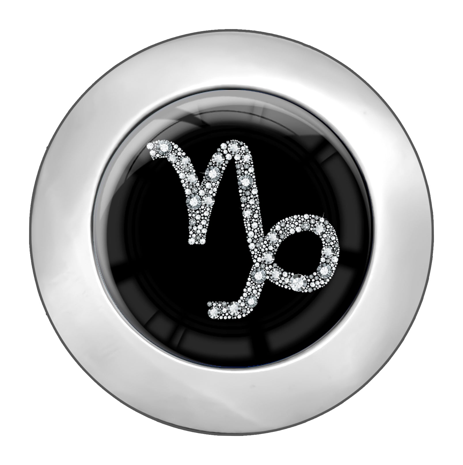 metALUm Taschenaufhänger Handtaschenhalter Sternzeichen Steinbock IN Silber mit faltbarem Magnetverschluss #2601068