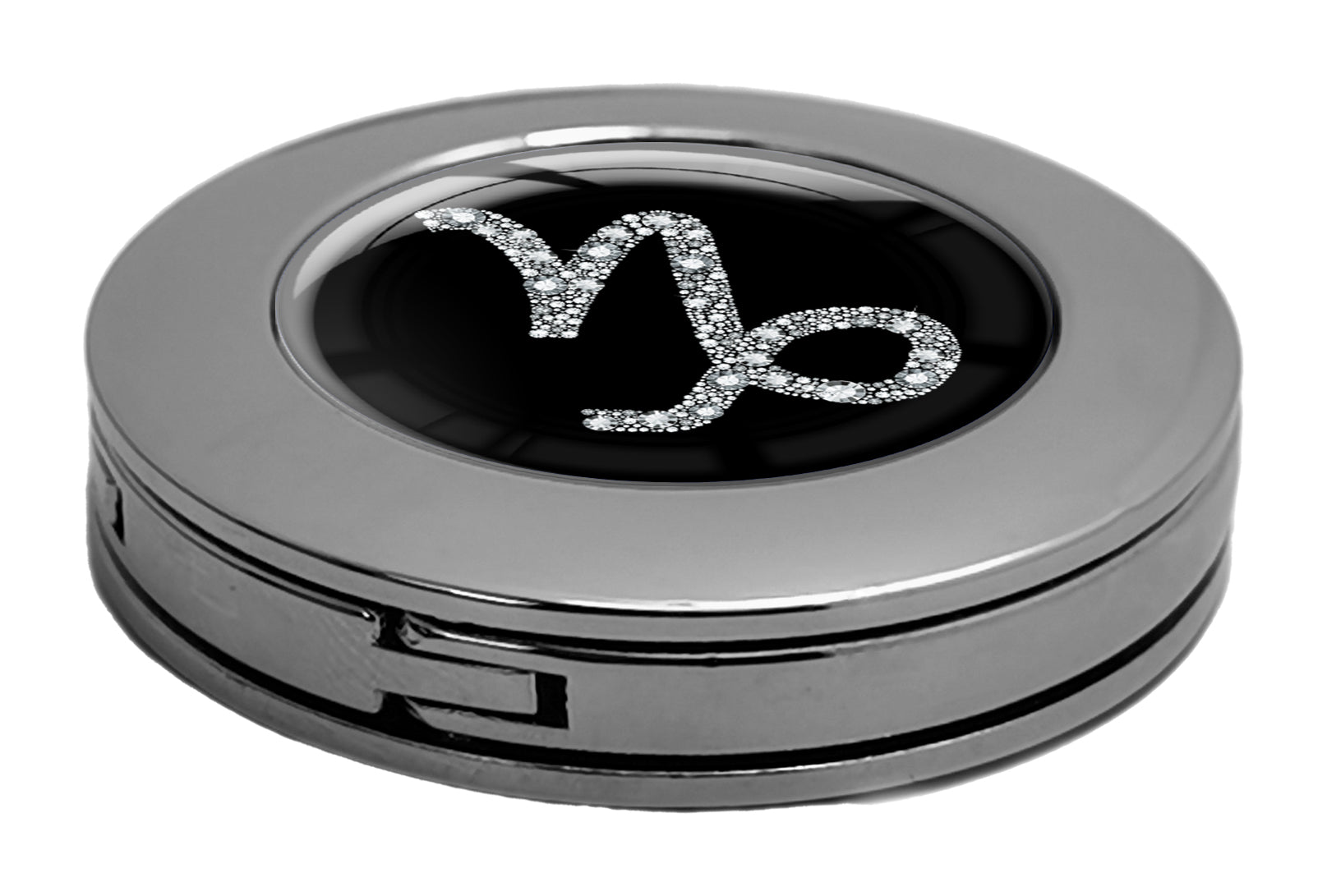 metALUm Taschenaufhänger Handtaschenhalter Sternzeichen Steinbock IN Silber mit faltbarem Magnetverschluss #2601068