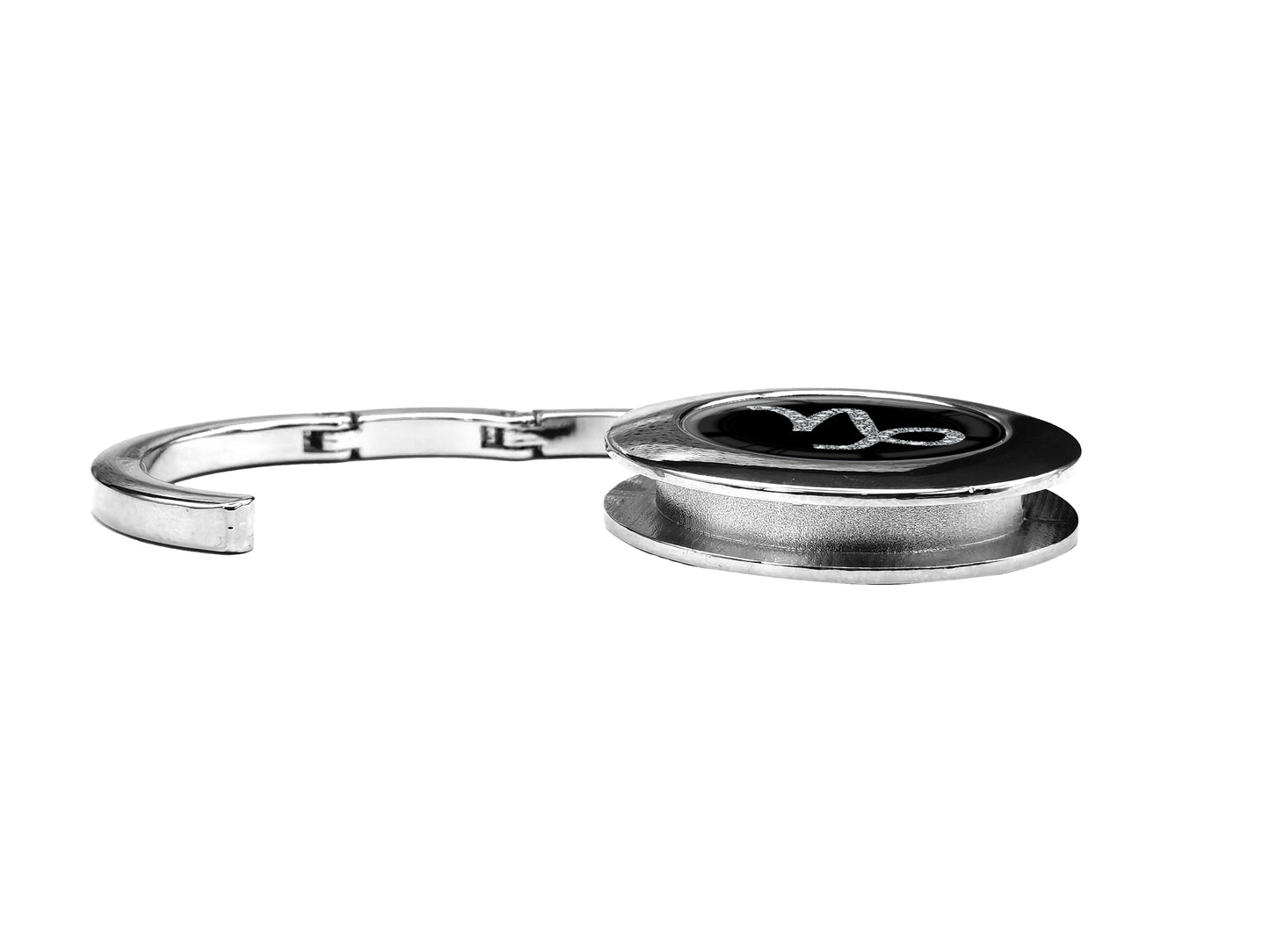 metALUm Taschenaufhänger Handtaschenhalter Sternzeichen Steinbock IN Silber mit faltbarem Magnetverschluss #2601068