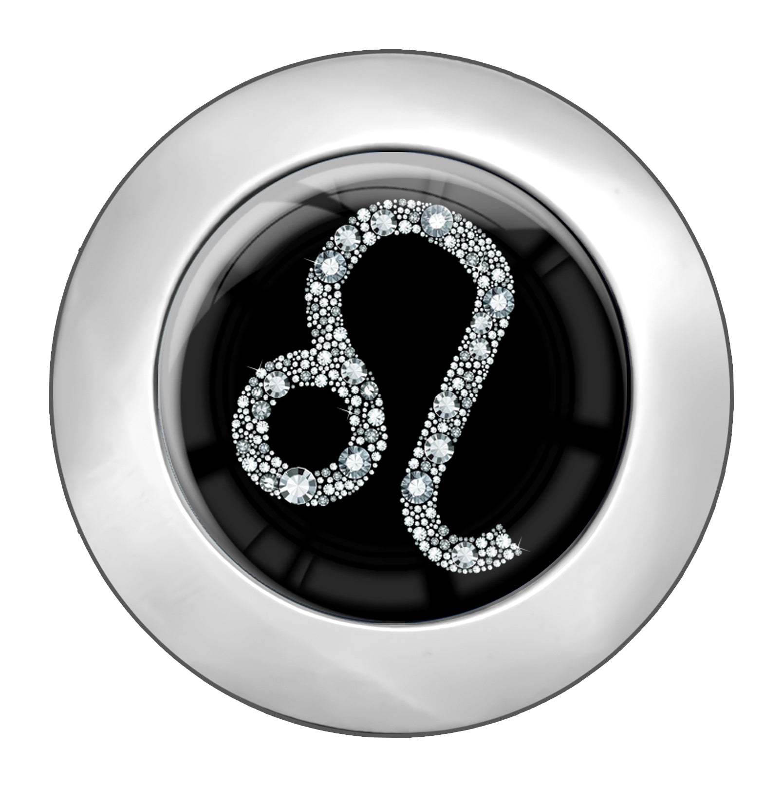 metALUm Taschenaufhänger Handtaschenhalter Sternzeichen LÖWE IN Silber mit faltbarem Magnetverschluss #2601071