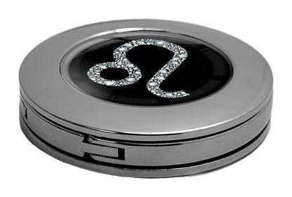 metALUm Taschenaufhänger Handtaschenhalter Sternzeichen LÖWE IN Silber mit faltbarem Magnetverschluss #2601071