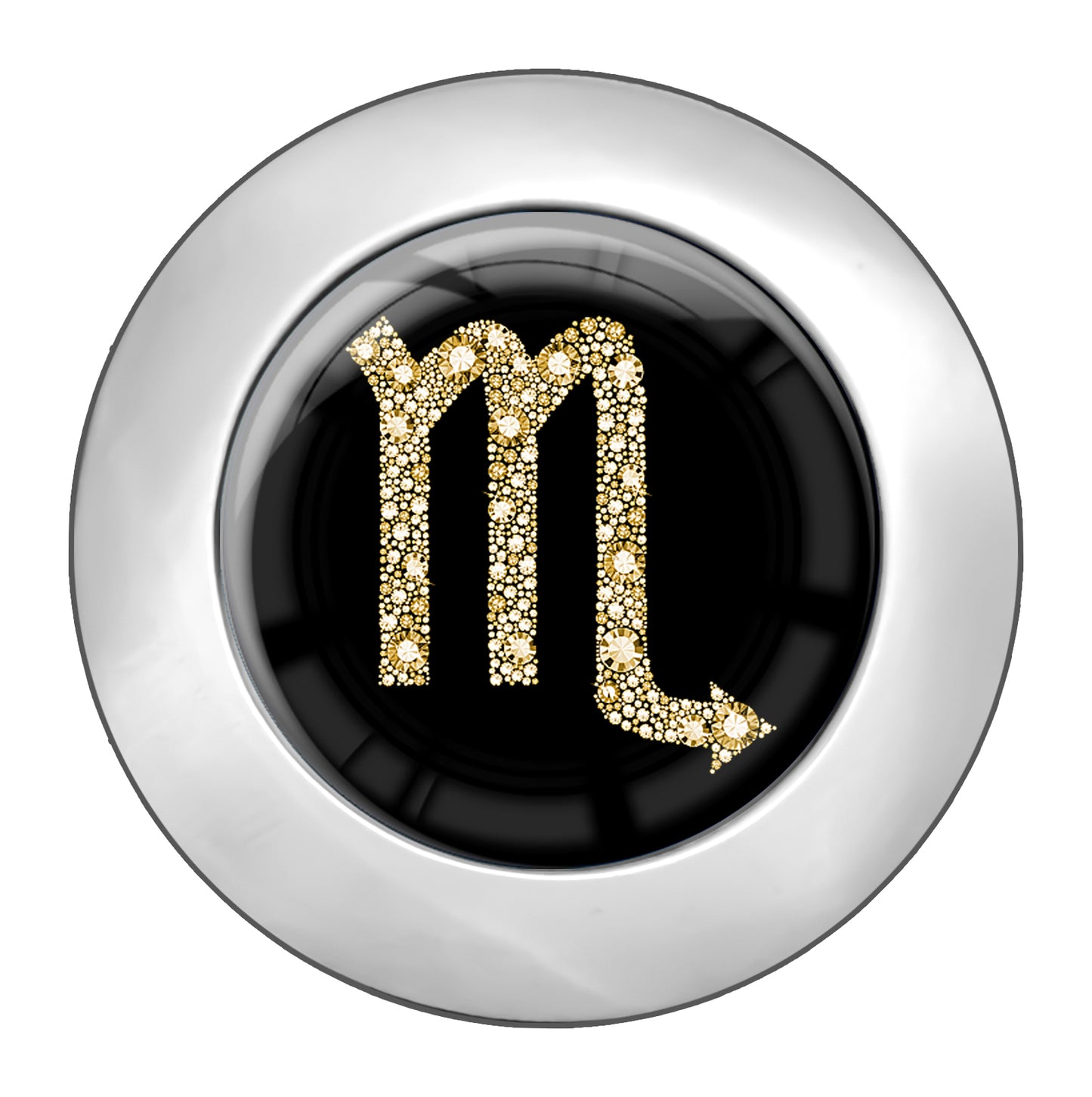 metALUm Taschenaufhänger Handtaschenhalter Sternzeichen Skorpion IN Gold mit faltbarem Magnetverschluss #2601075