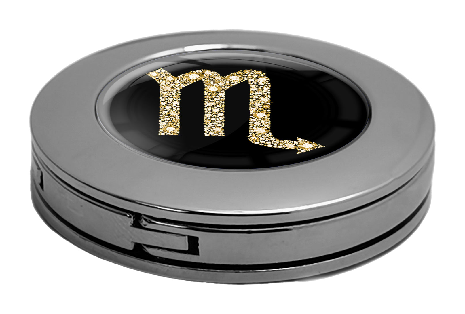 metALUm Taschenaufhänger Handtaschenhalter Sternzeichen Skorpion IN Gold mit faltbarem Magnetverschluss #2601075