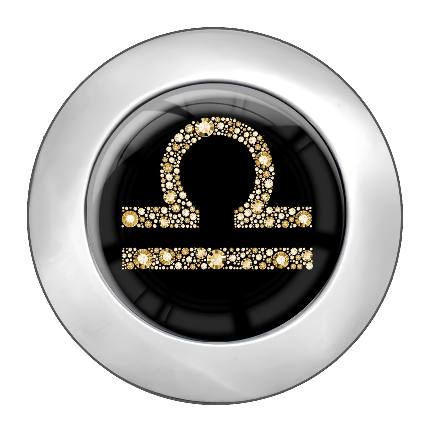 metALUm Taschenaufhänger Handtaschenhalter Sternzeichen Waage IN Gold mit faltbarem Magnetverschluss #2601076