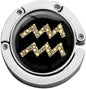 metALUm Taschenaufhänger Handtaschenhalter Sternzeichen WASSERMANN IN Gold mit faltbarem Magnetverschluss #2601078