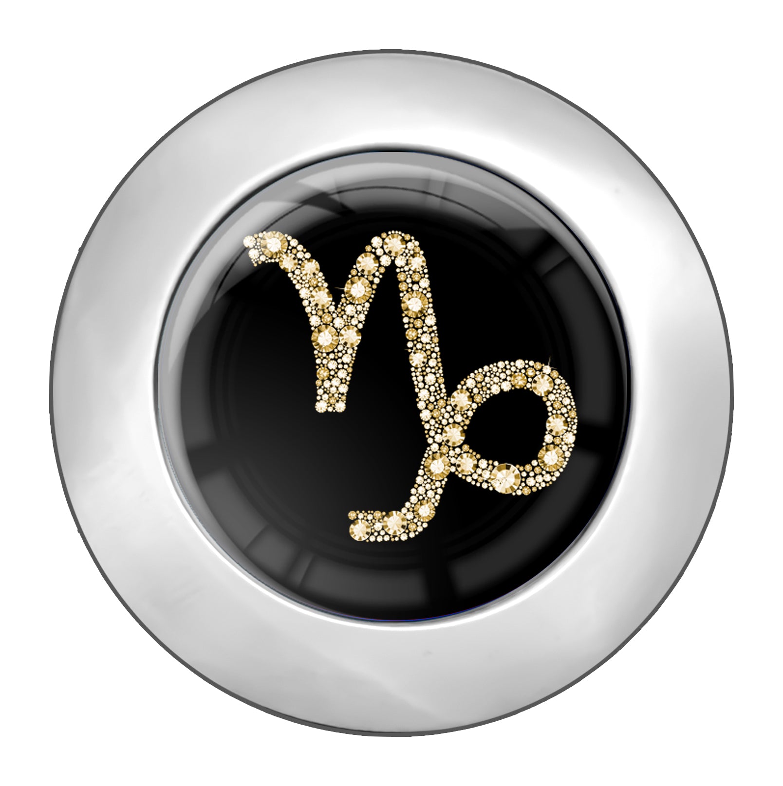 metALUm Taschenaufhänger Handtaschenhalter Sternzeichen Steinbock IN Gold mit faltbarem Magnetverschluss #2601080