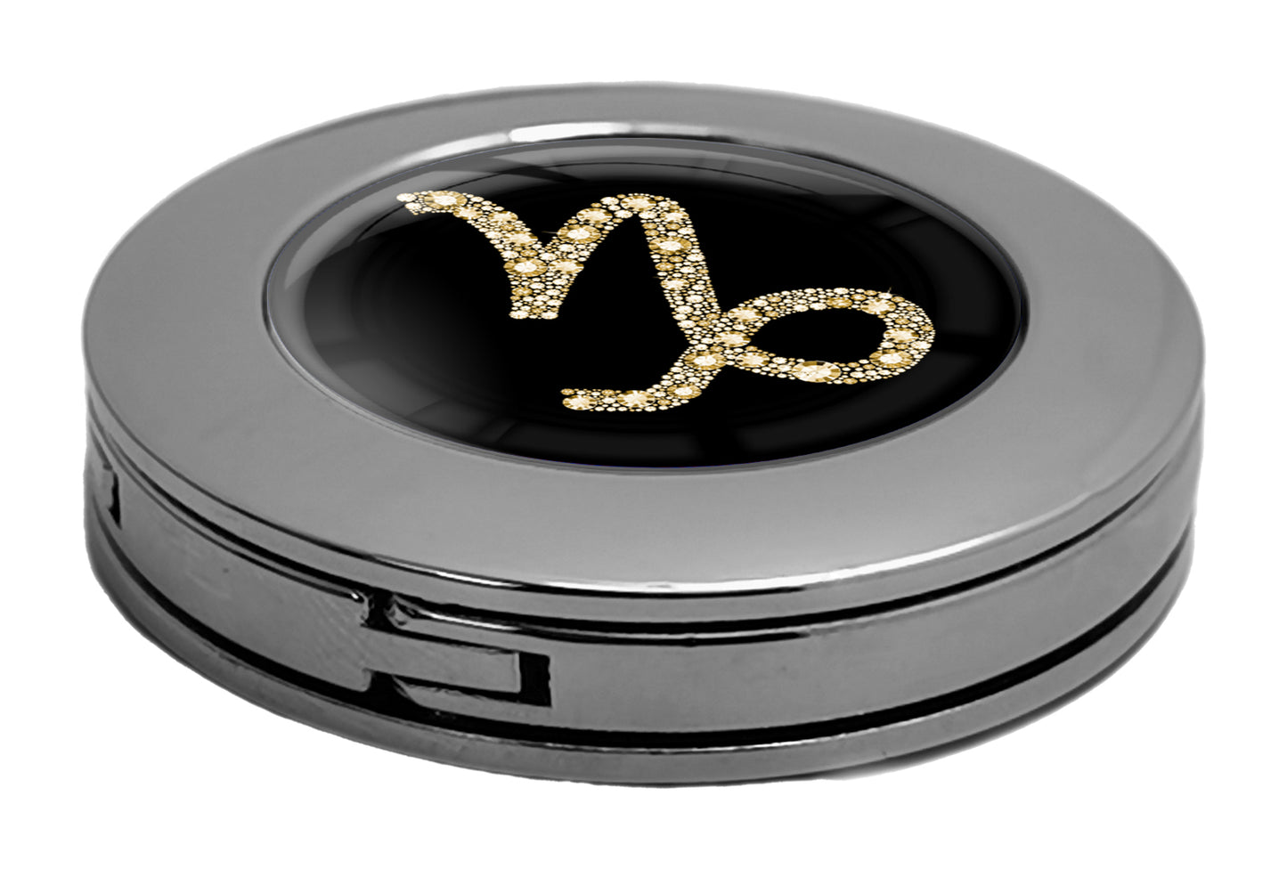 metALUm Taschenaufhänger Handtaschenhalter Sternzeichen Steinbock IN Gold mit faltbarem Magnetverschluss #2601080