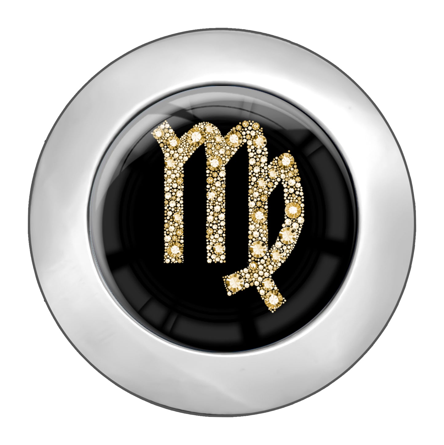 metALUm Taschenaufhänger Handtaschenhalter Sternzeichen Jungfrau IN Gold mit faltbarem Magnetverschluss #2601082