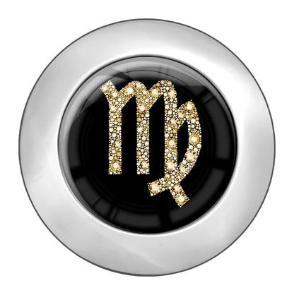 metALUm Taschenaufhänger Handtaschenhalter Sternzeichen Jungfrau IN Gold mit faltbarem Magnetverschluss #2601082