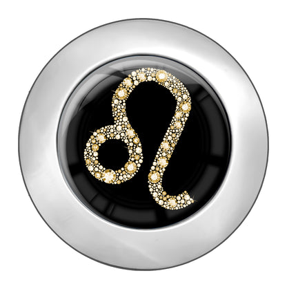 metALUm Taschenaufhänger Handtaschenhalter Sternzeichen LÖWE IN Gold mit faltbarem Magnetverschluss #2601083