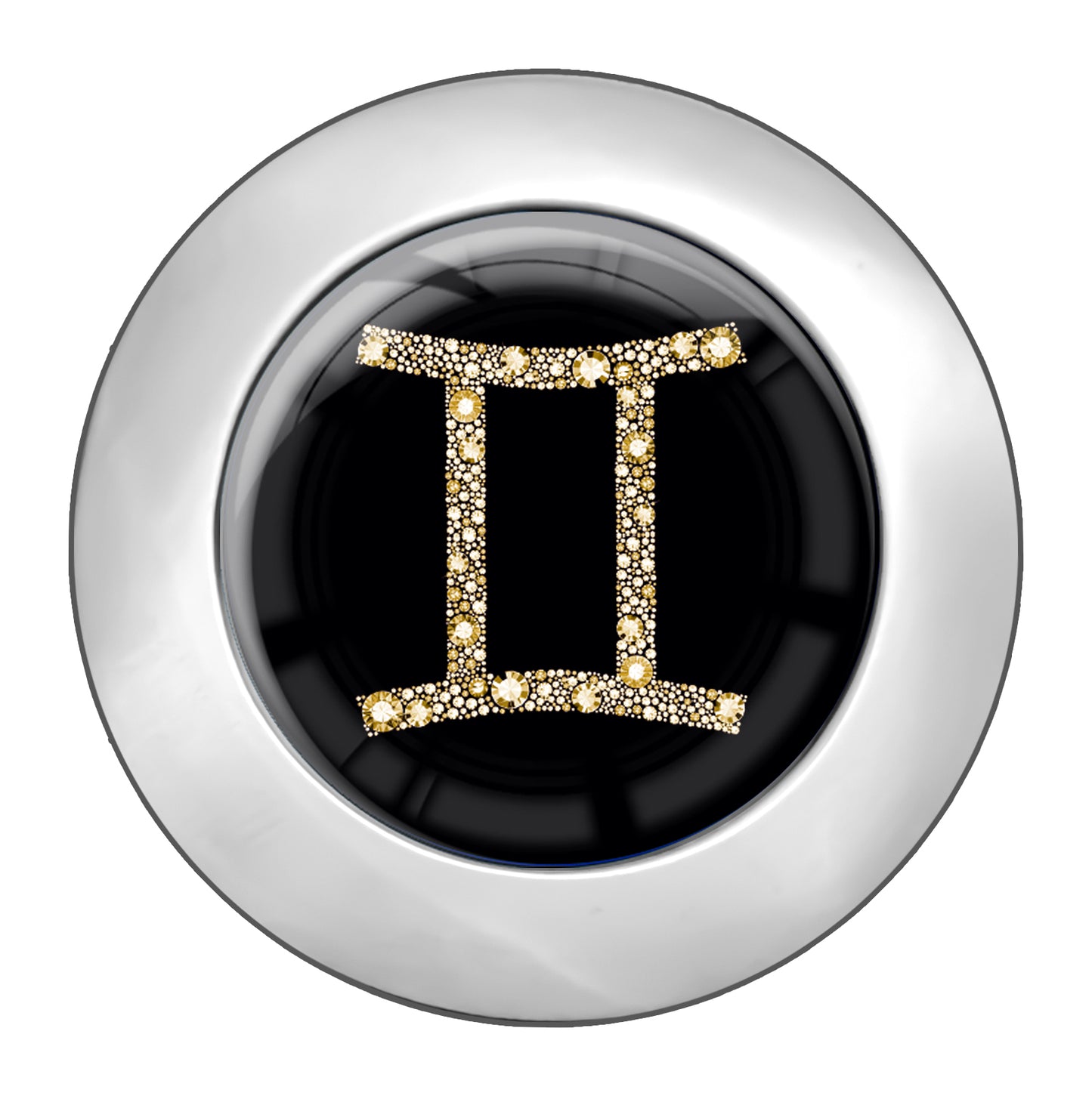 metALUm Taschenaufhänger Handtaschenhalter Sternzeichen ZWILLING IN Gold mit faltbarem Magnetverschluss #2601085