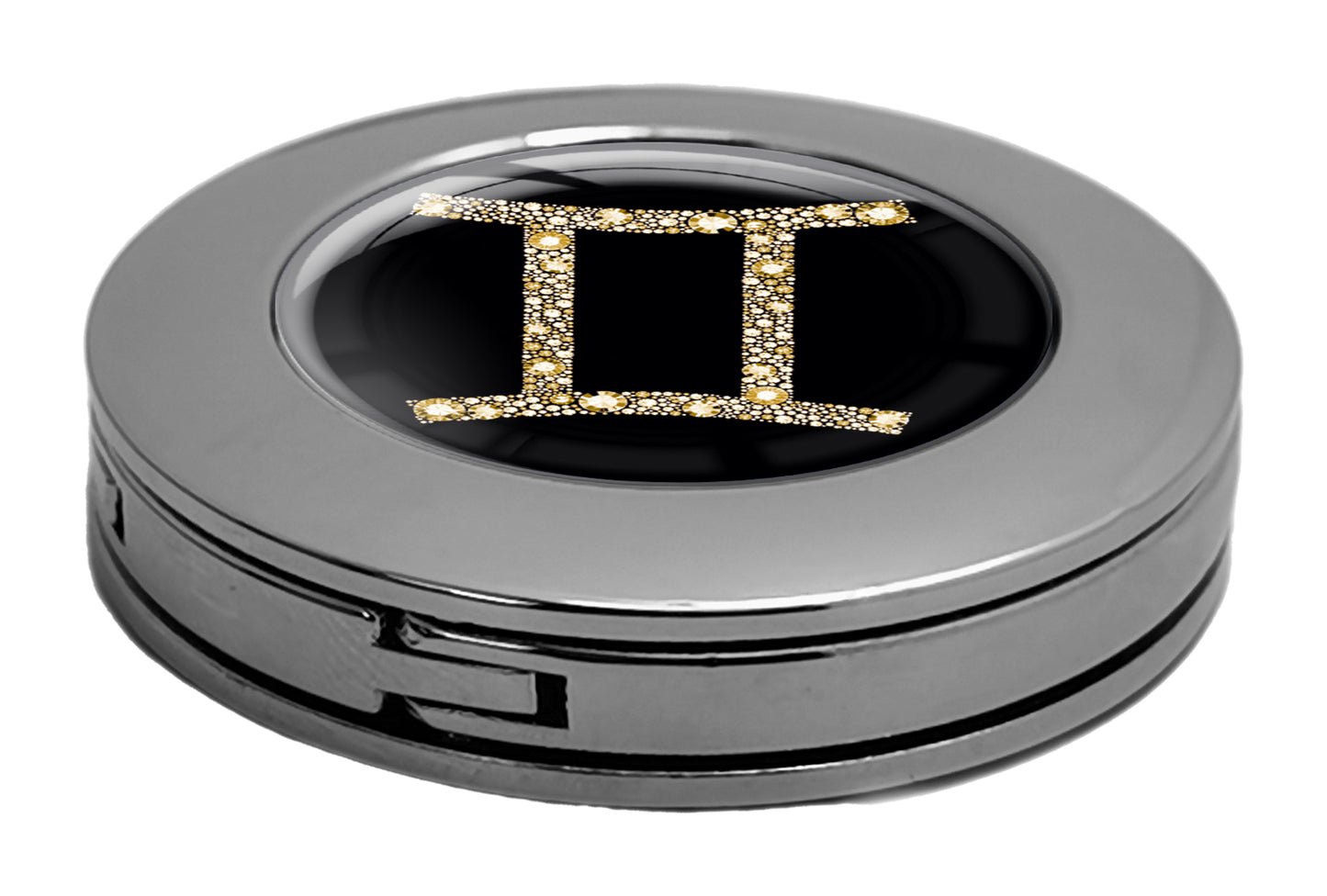 metALUm Taschenaufhänger Handtaschenhalter Sternzeichen ZWILLING IN Gold mit faltbarem Magnetverschluss #2601085