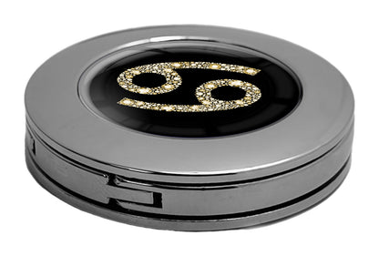 metALUm Taschenaufhänger Handtaschenhalter Sternzeichen Krebs IN Gold mit faltbarem Magnetverschluss #2601086