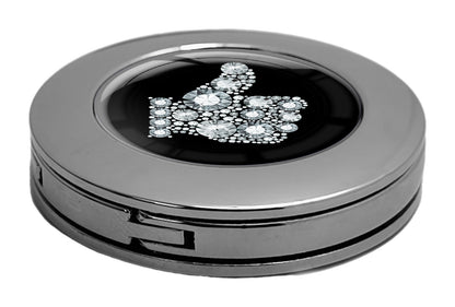 metALUm Taschenaufhänger Handtaschenhalter Totenkopf mit faltbarem Magnetverschluss #2601190