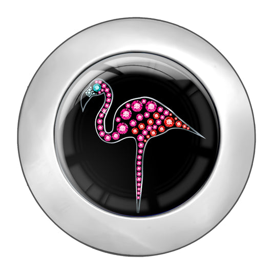 metALUm Taschenaufhänger Handtaschenhalter Flamingo mit faltbarem Magnetverschluss #2601111