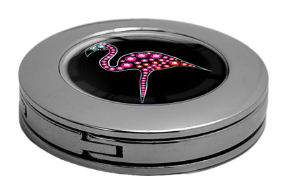 metALUm Taschenaufhänger Handtaschenhalter Flamingo mit faltbarem Magnetverschluss #2601111