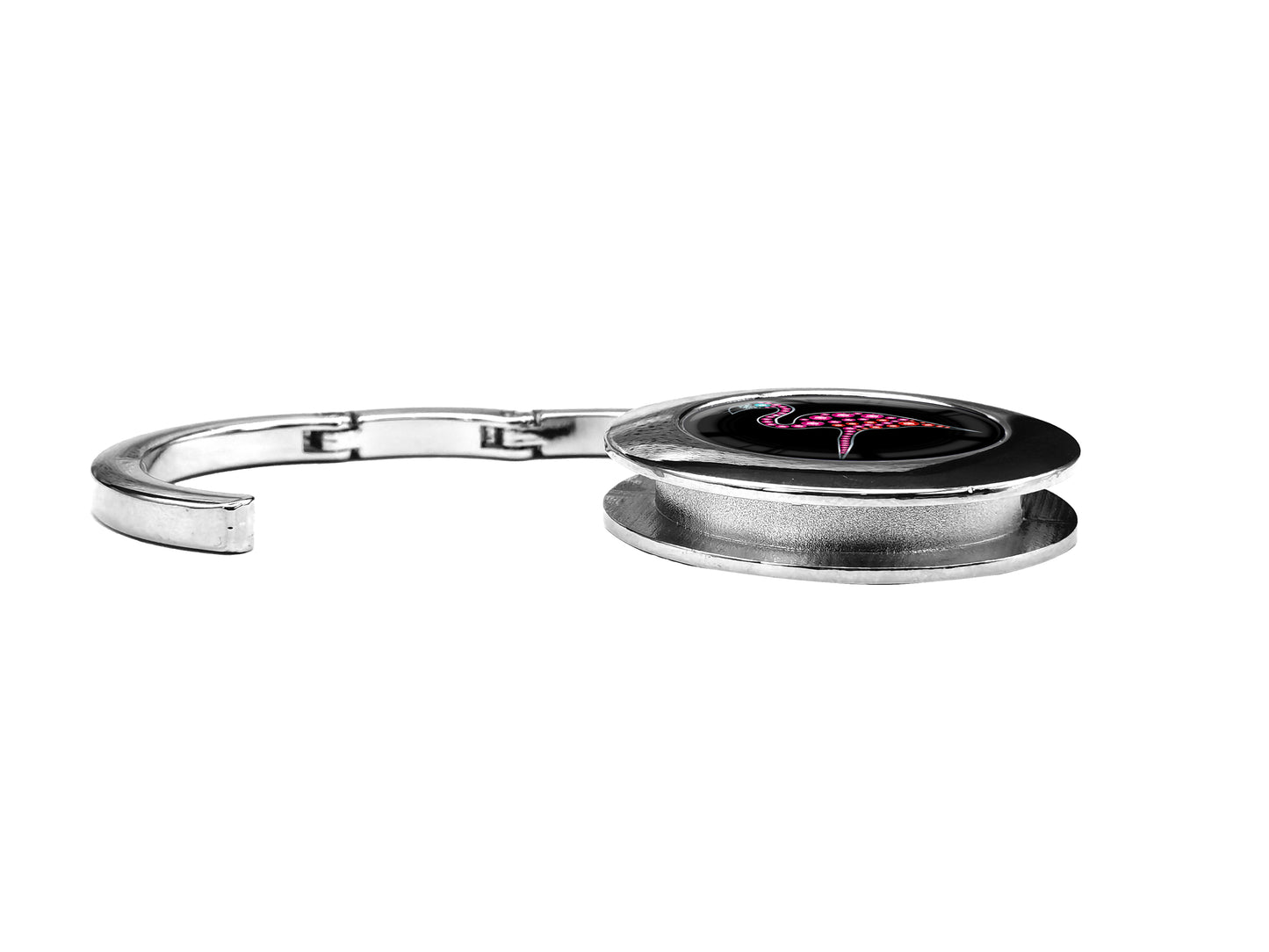 metALUm Taschenaufhänger Handtaschenhalter Flamingo mit faltbarem Magnetverschluss #2601111