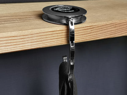 metALUm Taschenaufhänger Handtaschenhalter Schwein mit faltbarem Magnetverschluss #2601182