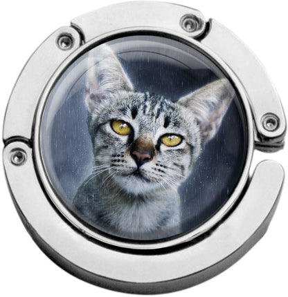 metALUm Taschenaufhänger Handtaschenhalter Katze mit faltbarem Magnetverschluss #2601154
