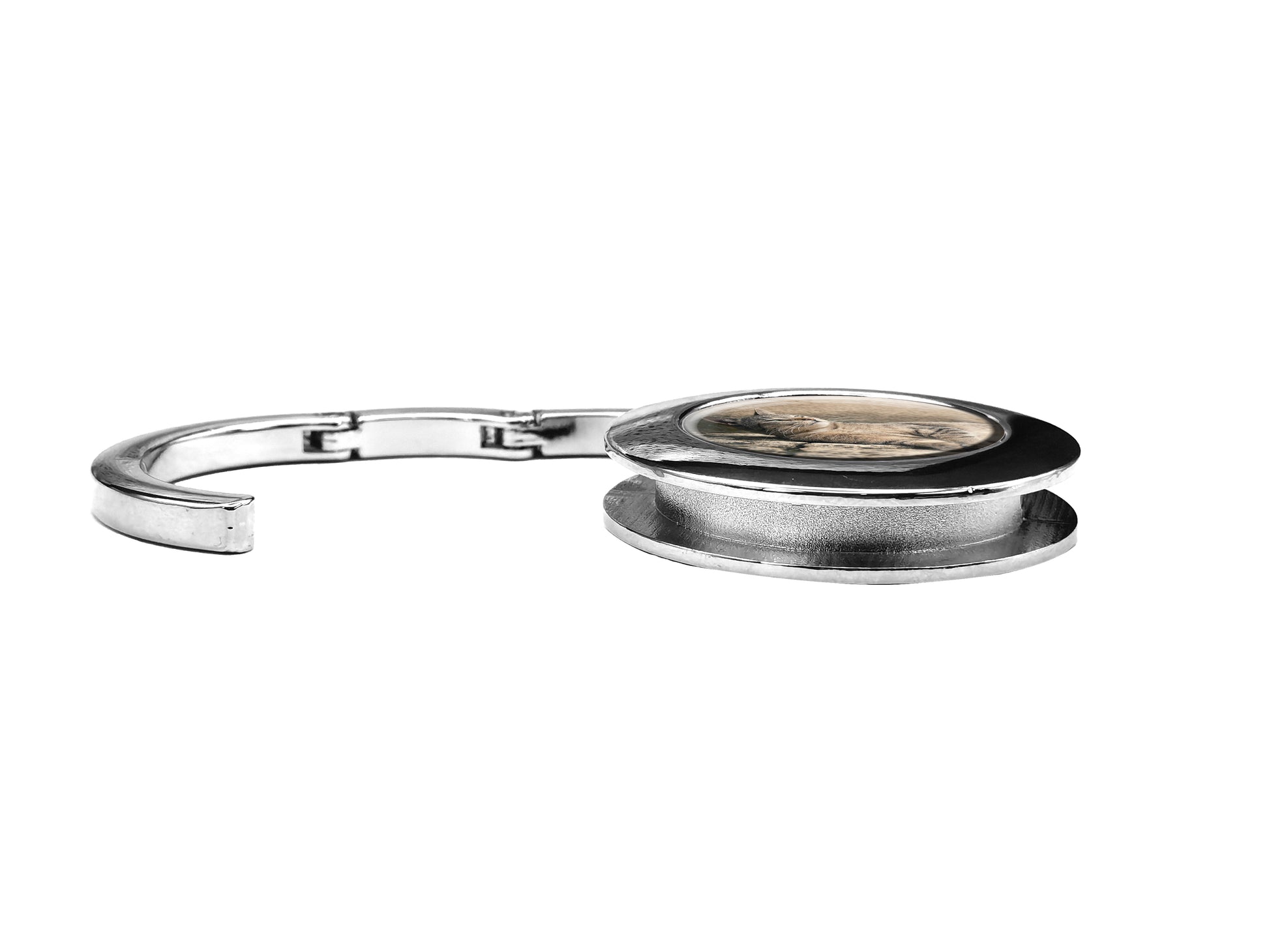 metALUm Taschenaufhänger Handtaschenhalter Katze mit faltbarem Magnetverschluss #2601159