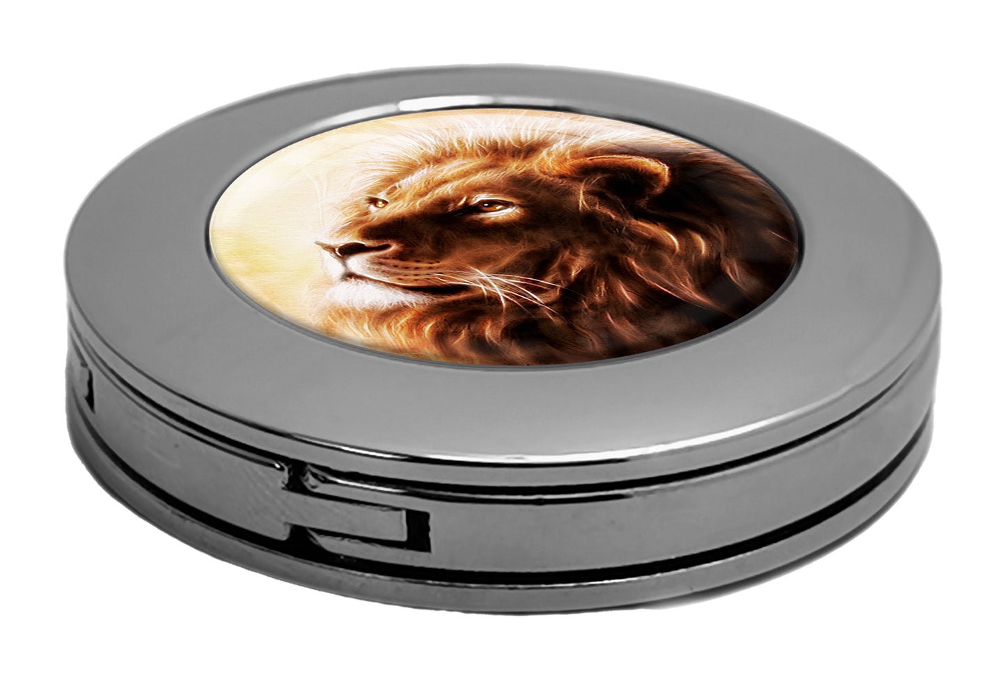 metALUm Taschenaufhänger Handtaschenhalter LÖWE mit faltbarem Magnetverschluss #2601161