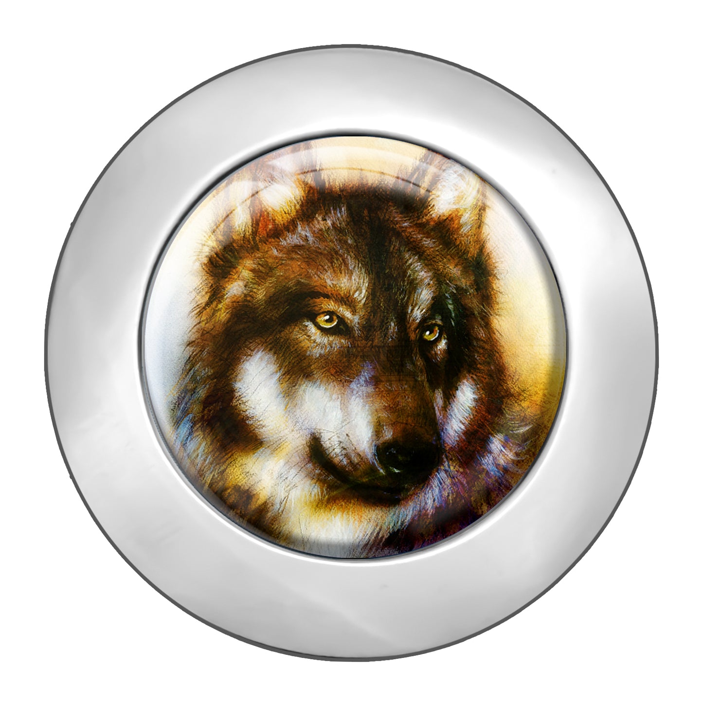 metALUm Taschenaufhänger Handtaschenhalter Wolf mit faltbarem Magnetverschluss #2601164