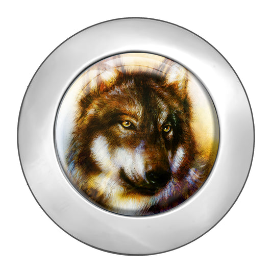 metALUm Taschenaufhänger Handtaschenhalter Wolf mit faltbarem Magnetverschluss #2601164