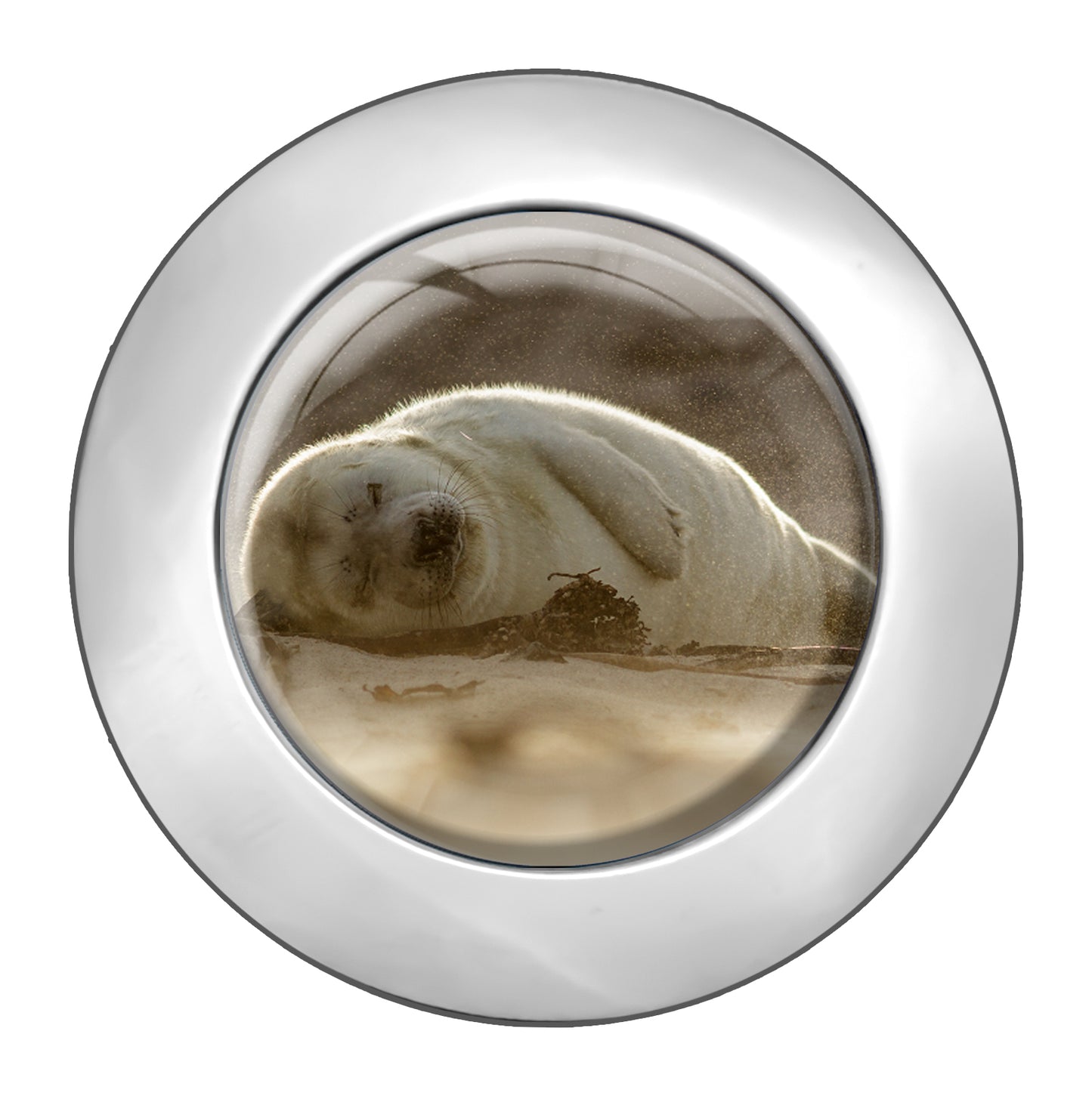 metALUm Taschenaufhänger Handtaschenhalter Robbe mit faltbarem Magnetverschluss #2601167