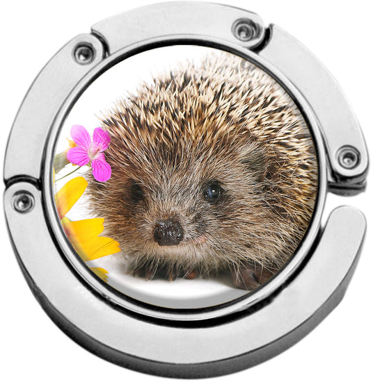 metALUm Taschenaufhänger Handtaschenhalter Igel mit faltbarem Magnetverschluss #2601177