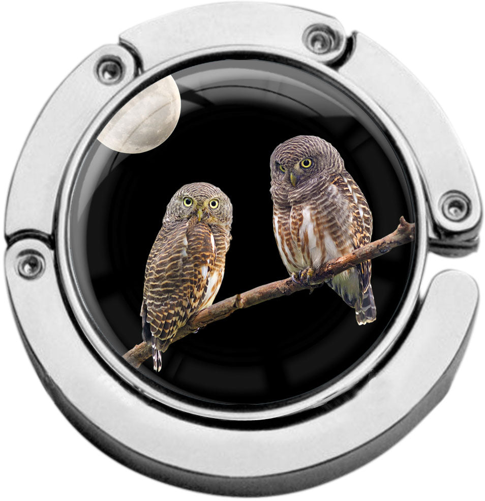 metALUm Taschenaufhänger Handtaschenhalter EULEN mit faltbarem Magnetverschluss #2601181