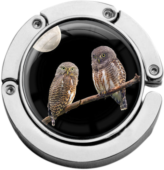 metALUm Taschenaufhänger Handtaschenhalter EULEN mit faltbarem Magnetverschluss #2601181