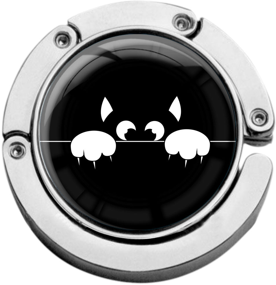 metALUm Taschenaufhänger Handtaschenhalter Katze mit faltbarem Magnetverschluss #2601186