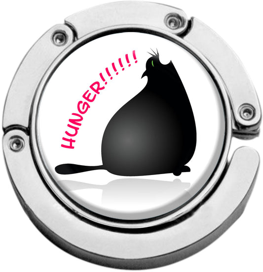 metALUm Taschenaufhänger Handtaschenhalter Katze mit faltbarem Magnetverschluss #2601187