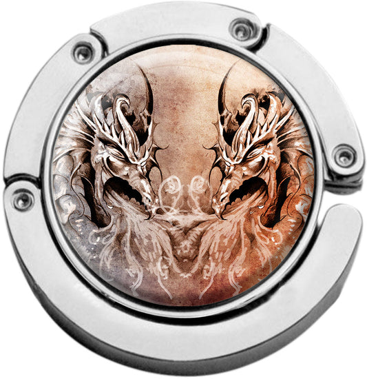 metALUm Taschenaufhänger Handtaschenhalter Drachen mit faltbarem Magnetverschluss #2601194