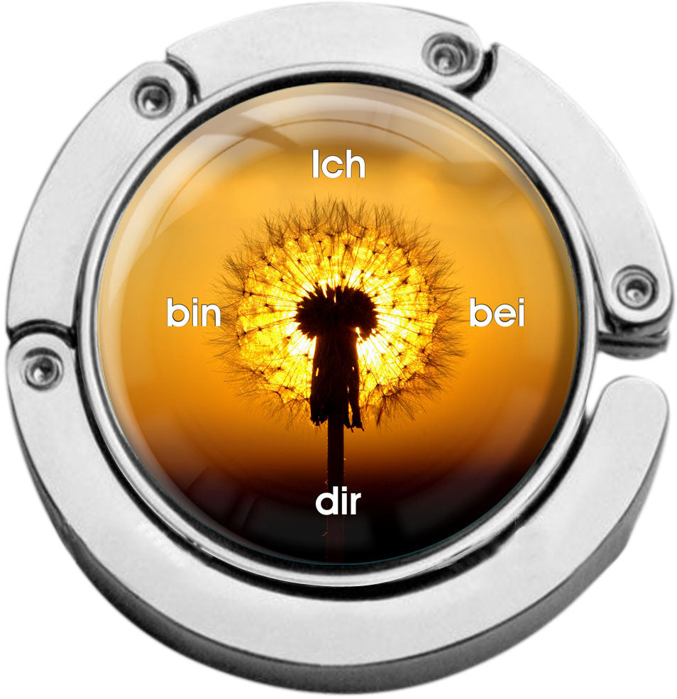 metALUm christlicher Taschenaufhänger Gott IST BEI DIR mit faltbarem Magnetverschluss #265010004