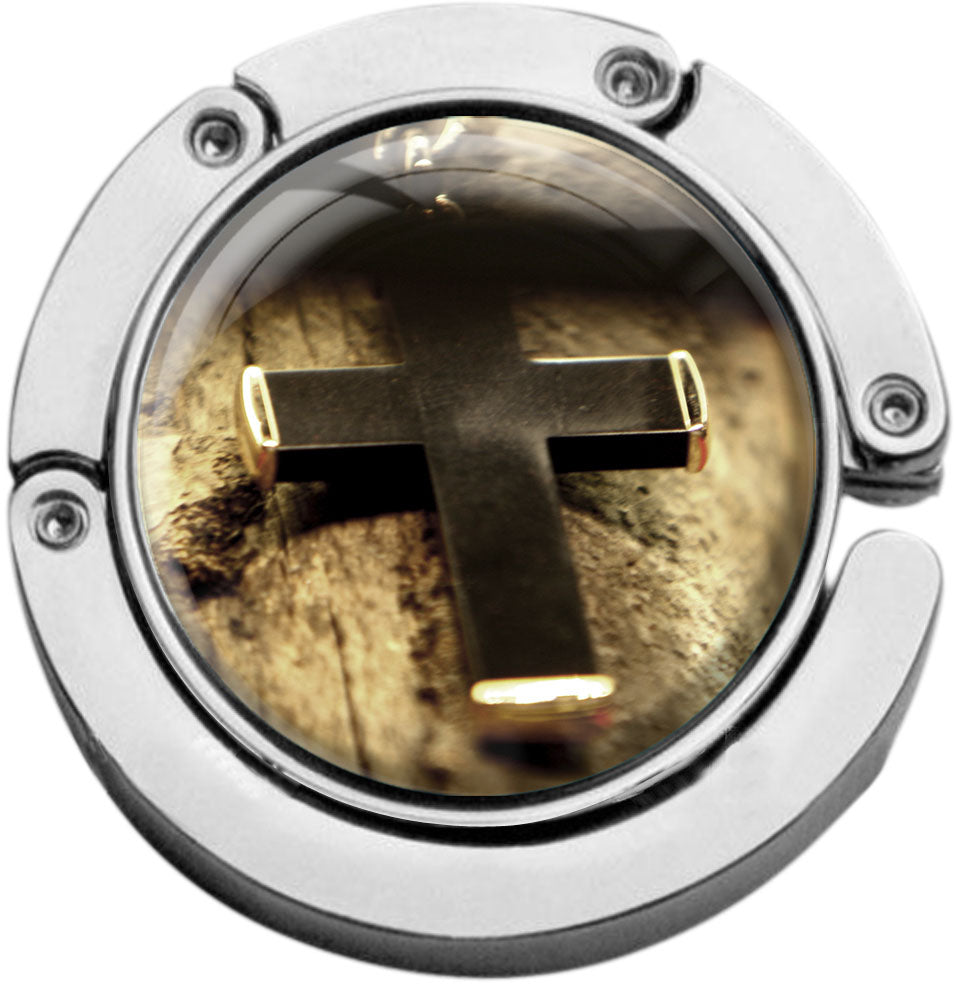 metALUm christlicher Taschenaufhänger GLAUBE mit faltbarem Magnetverschluss #265010009