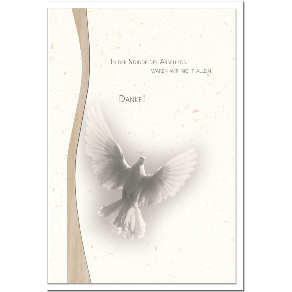 Trauer Danksagungskarten Motiv Möwe 5er Set mit weißen Umschlägen